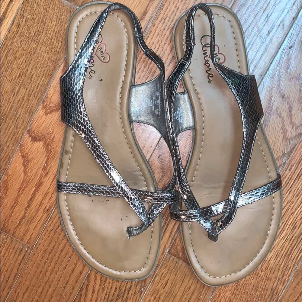 🟣MIA cute sandals snakeskin 8